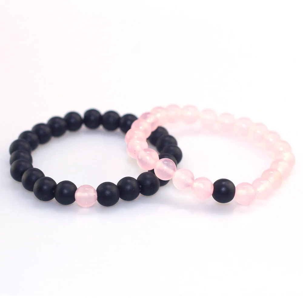 Powder Jade Grinding Stone Bracelet Beads