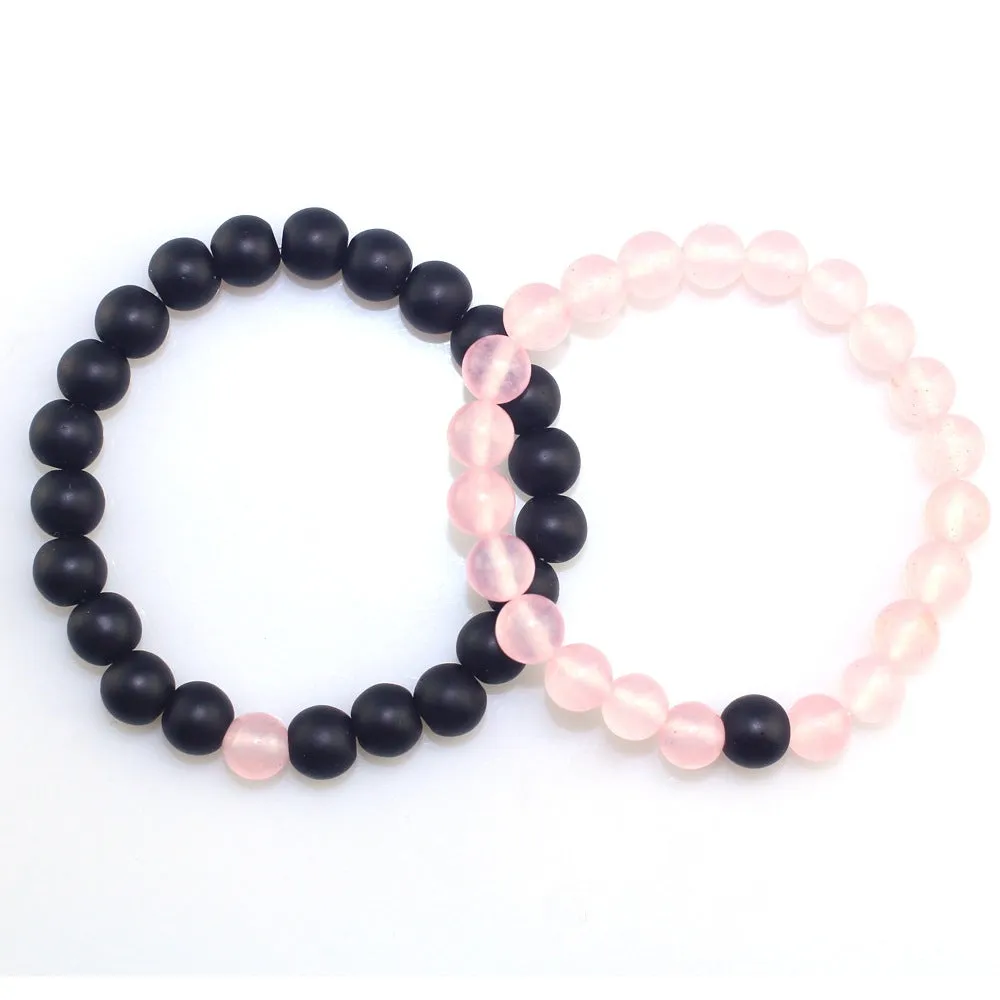 Powder Jade Grinding Stone Bracelet Beads