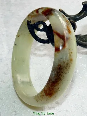 "Precious Earth" Chinese River Jade Bangle Bracelet 60mm (NJ2550)