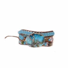 "Turquoise" 5 Strand Wrap Bracelet