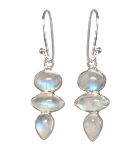 Rainbow Moonstone Earrings - BOBB38232