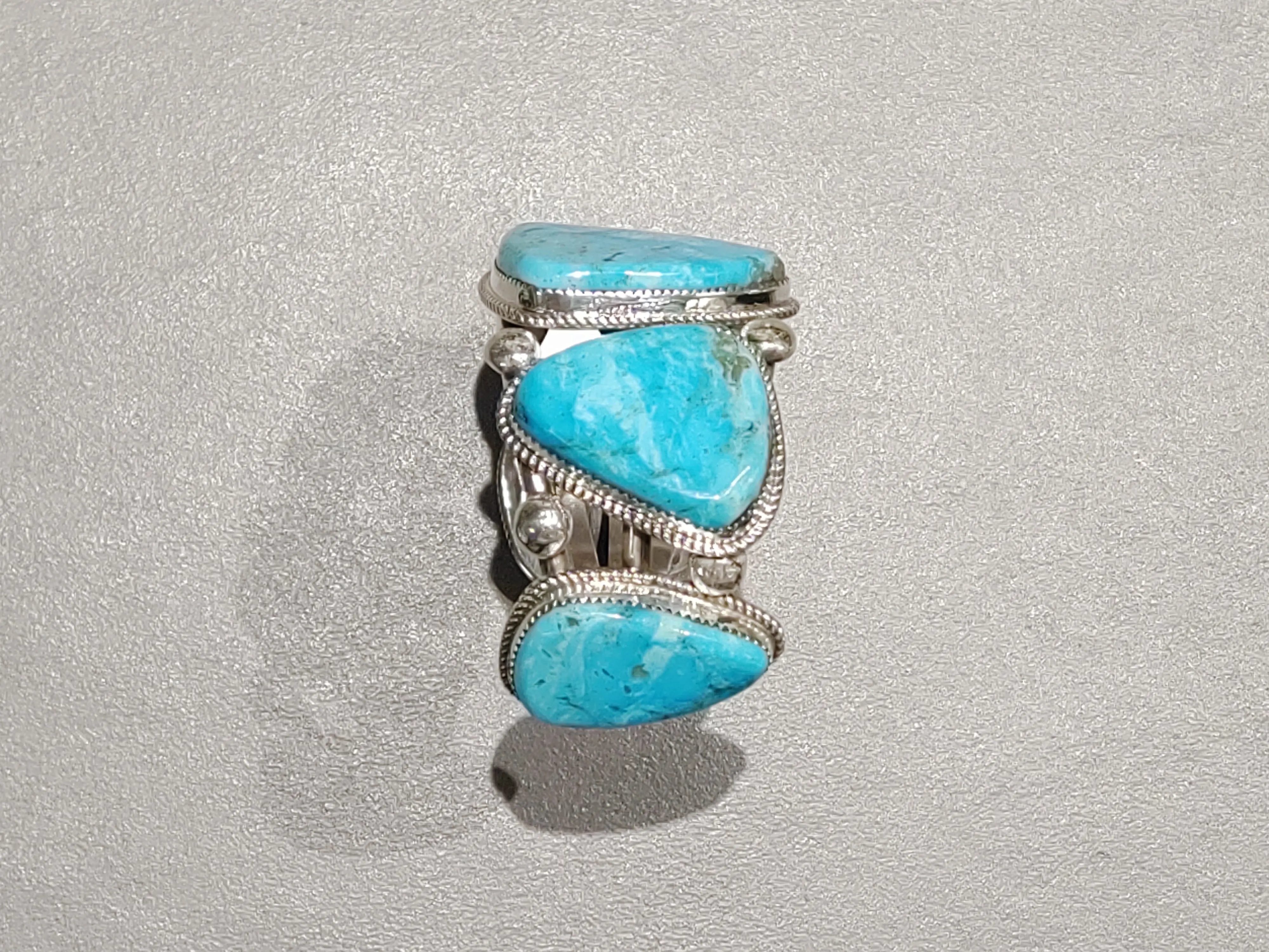 Ray Nez - Kingman Turquoise Cuff - Handmade Native American