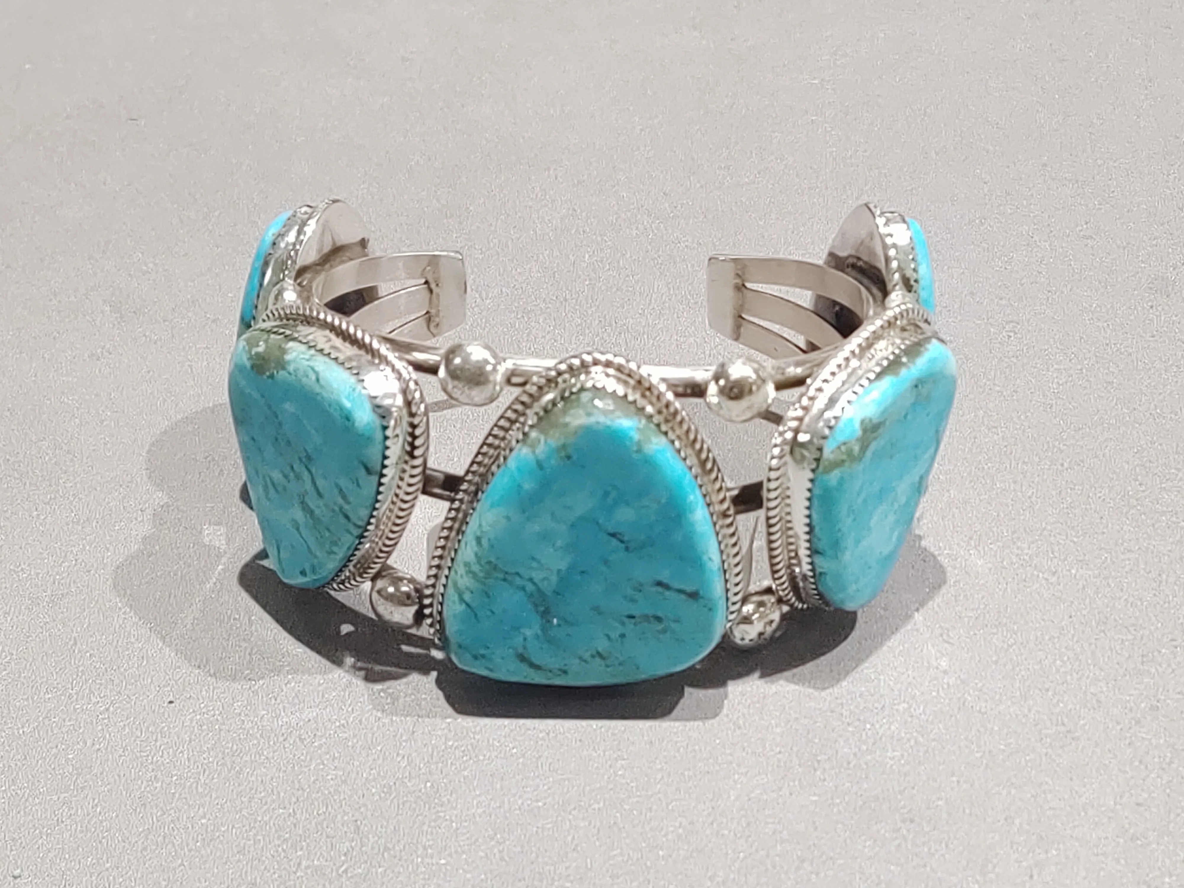 Ray Nez - Kingman Turquoise Cuff - Handmade Native American