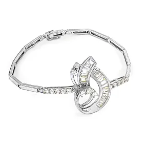 Royal Style Cubic Zirconia Silver Bracelet - Fashion CZ Gemstone Jewelry