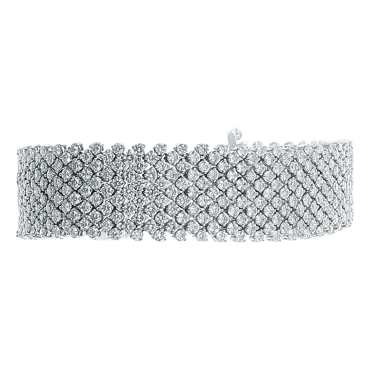 Salavetti 18.91 Carat Diamond 18K White Gold Bracelet