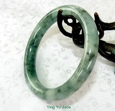 Sale-Estate Vintage Classic Round Burmese Jadeite Grade A  Bangle Bracelet 56mm (TI-1293)