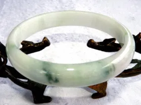 Sale-"Powerful Yang Green Veins" Burmese Jadeite "Old Mine" Bangle Bracelet Large Men's 72 mm (BB2963)