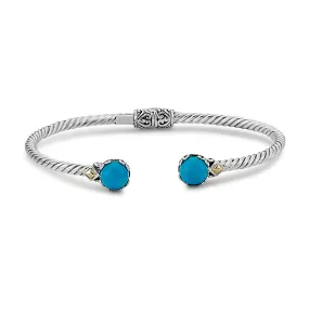 Samuel B. Sleeping Beauty Turquoise Glow Bangle Bracelet