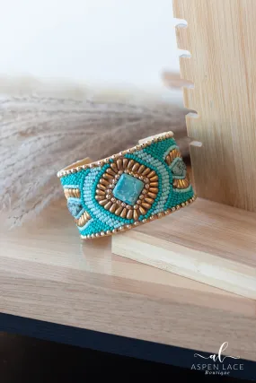 Savannah Worlds Beaded Cuff Bracelet