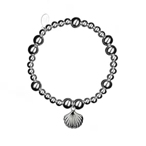 Shell - Chunky Sterling Silver Stacking Bracelet