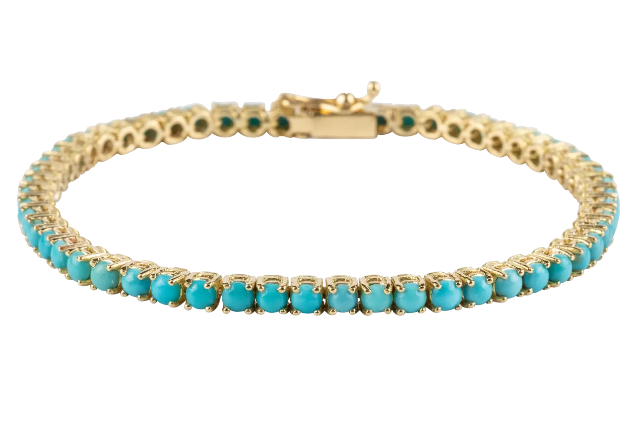 Sleeping Beauty Turquoise & Gold Bracelet