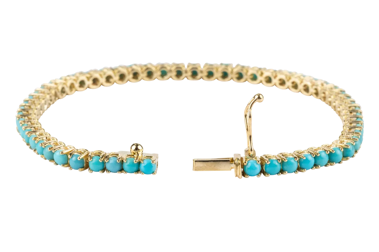 Sleeping Beauty Turquoise & Gold Bracelet