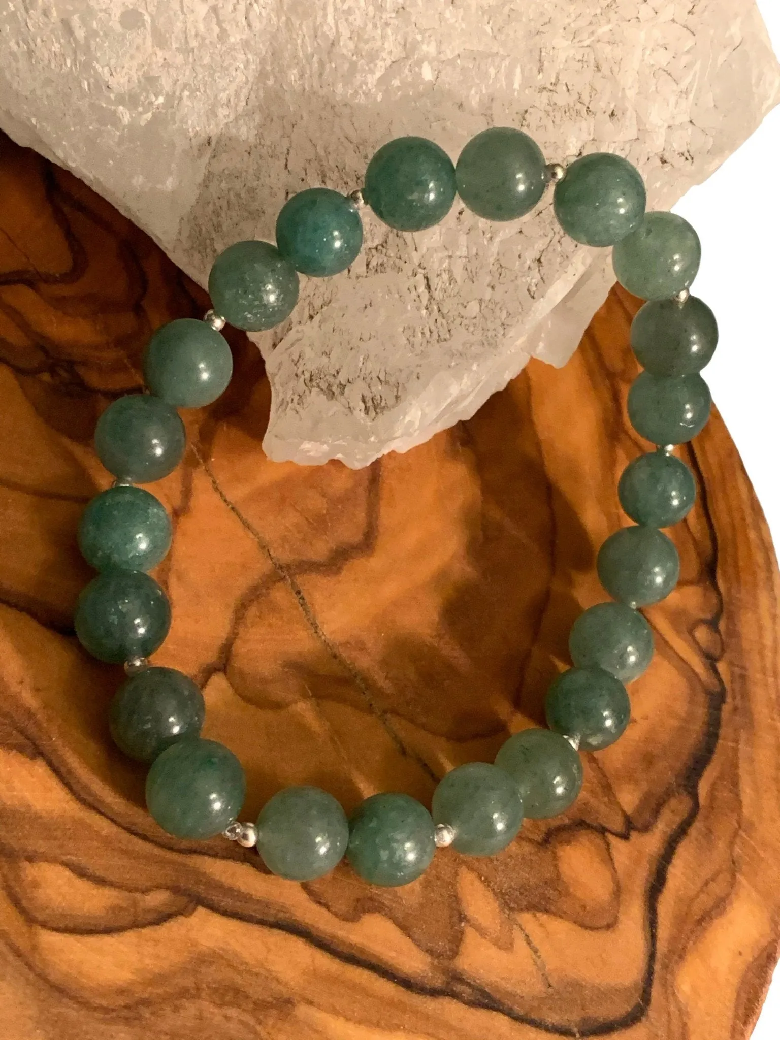 🔴SOLD🔴 Jade Handmade Authentic Dark Green Jade Expandable bracelet