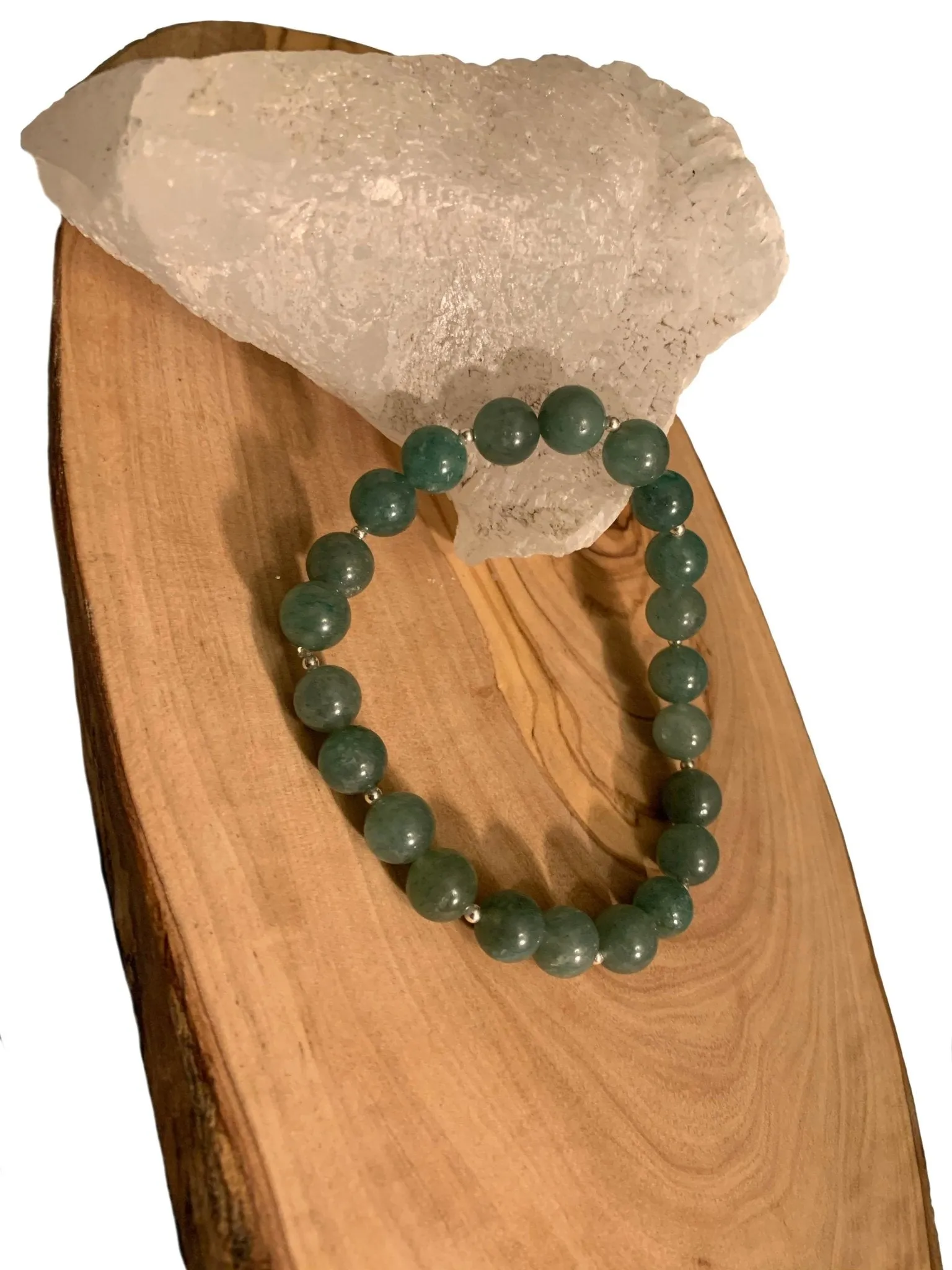 🔴SOLD🔴 Jade Handmade Authentic Dark Green Jade Expandable bracelet