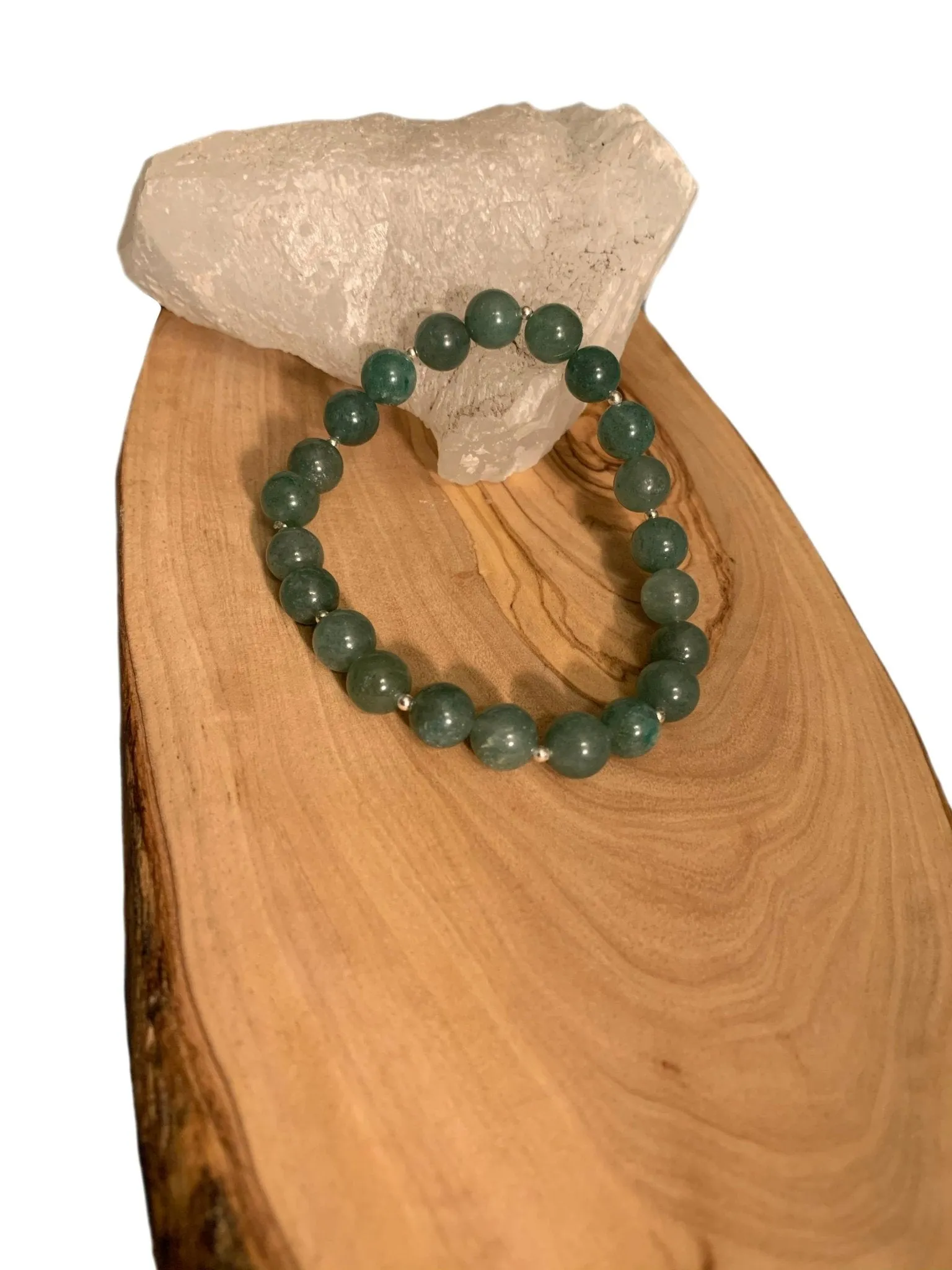 🔴SOLD🔴 Jade Handmade Authentic Dark Green Jade Expandable bracelet