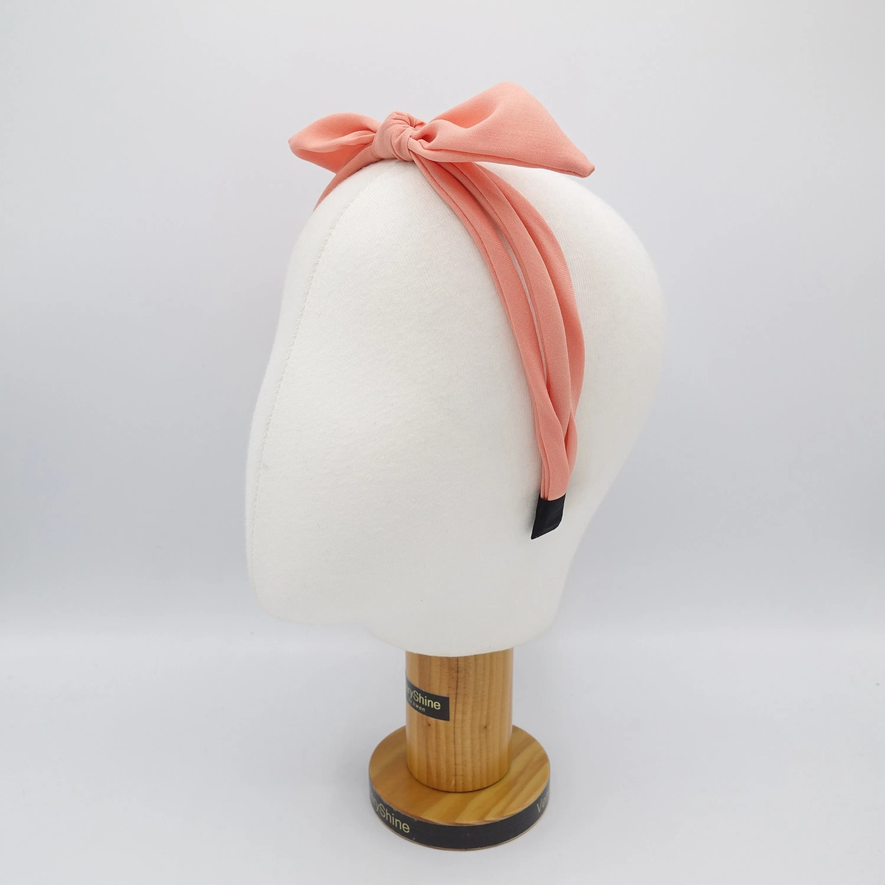 solid bow knot triple fabric strand headband thin hairband women hair accessory