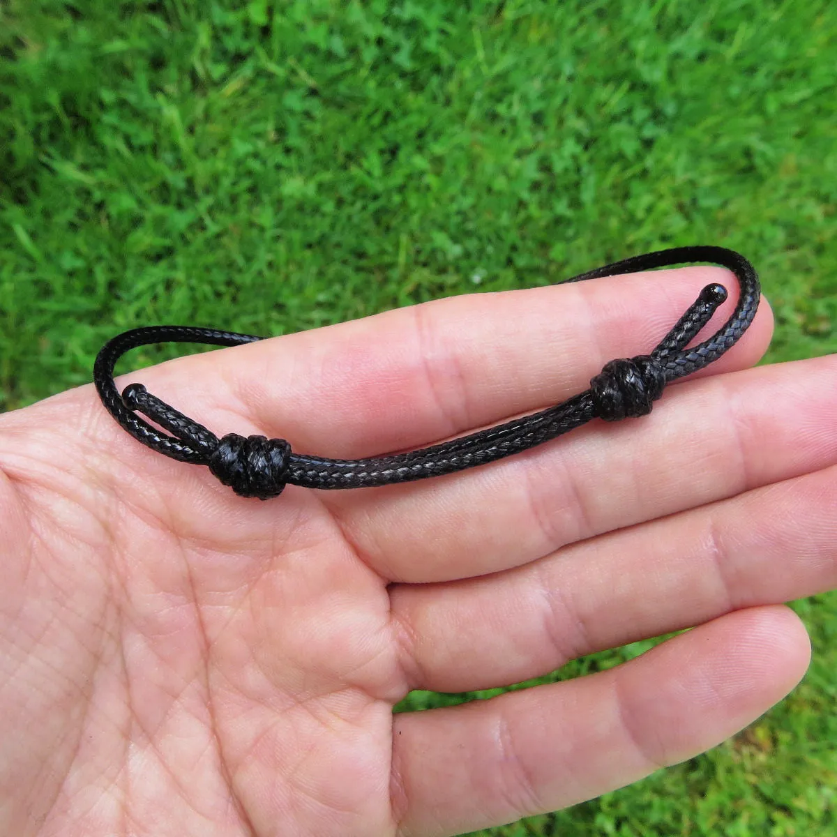 Stone Yin Yang Necklace | Black Cord Crystal Necklace for Men