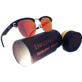 Sunset Black Bamboo Polarized Sunglasses   Wood Case