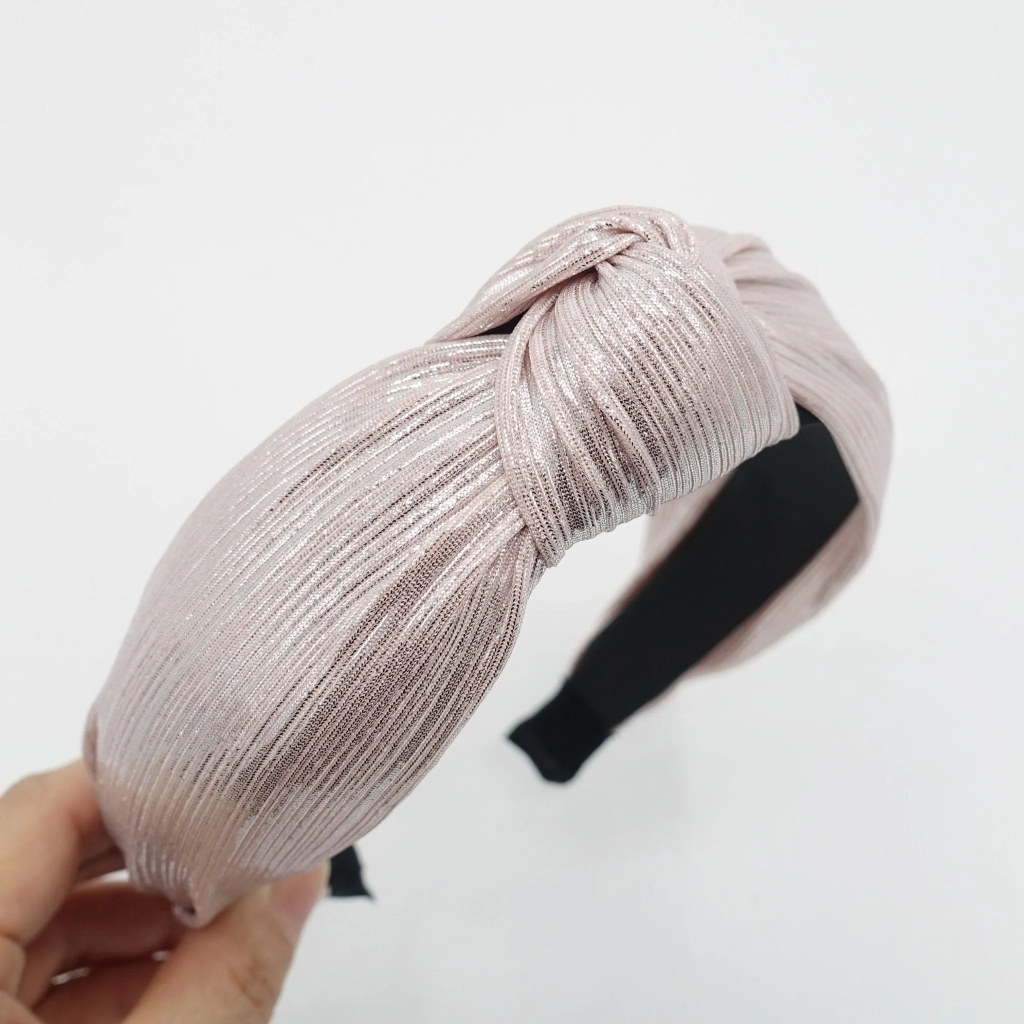 super glossy fabric knotted headband shiny knotted hairband women hair accessory