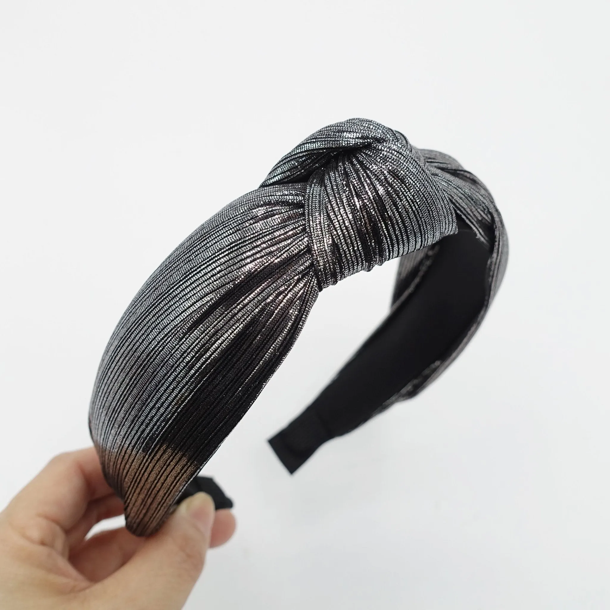 super glossy fabric knotted headband shiny knotted hairband women hair accessory