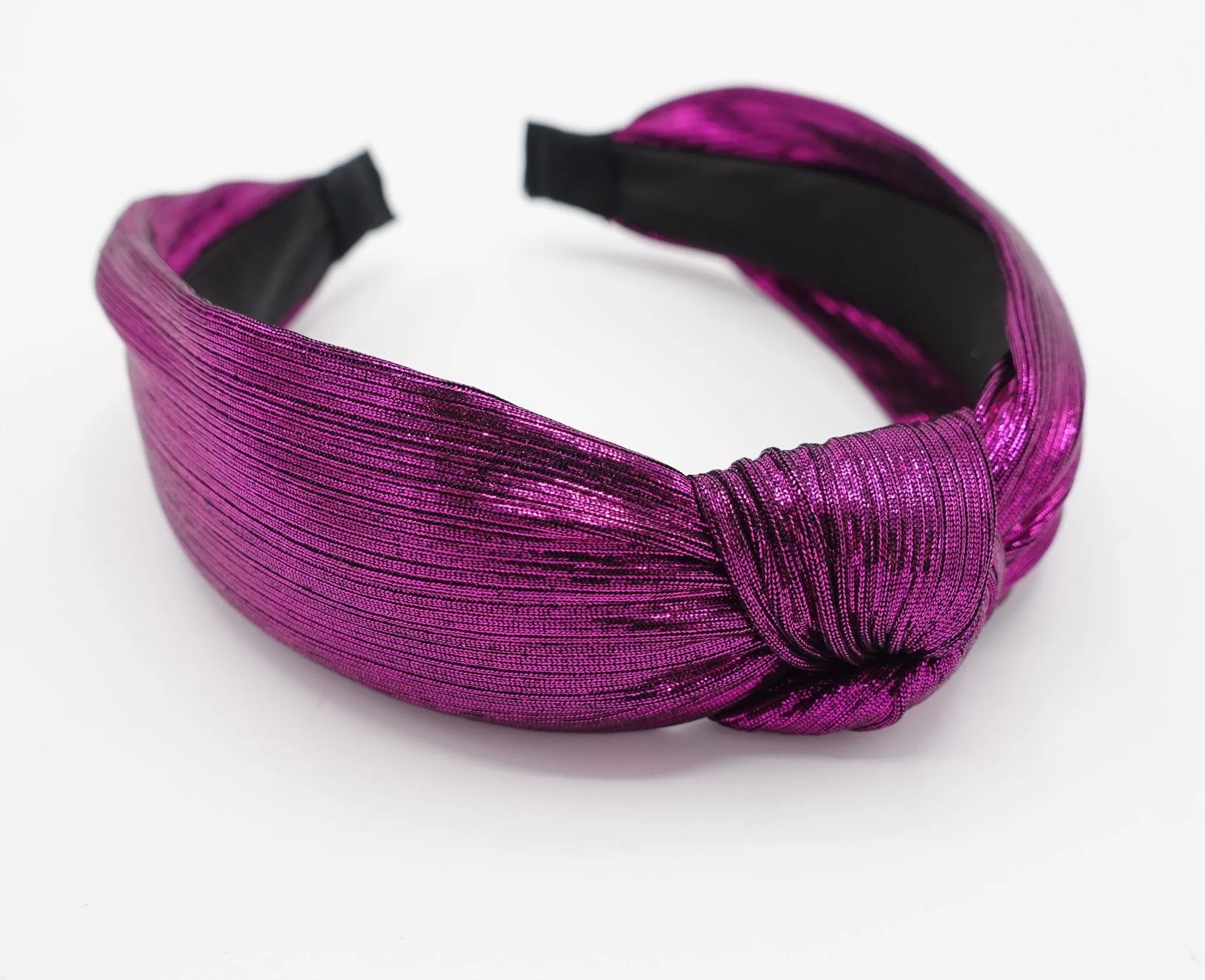 super glossy fabric knotted headband shiny knotted hairband women hair accessory