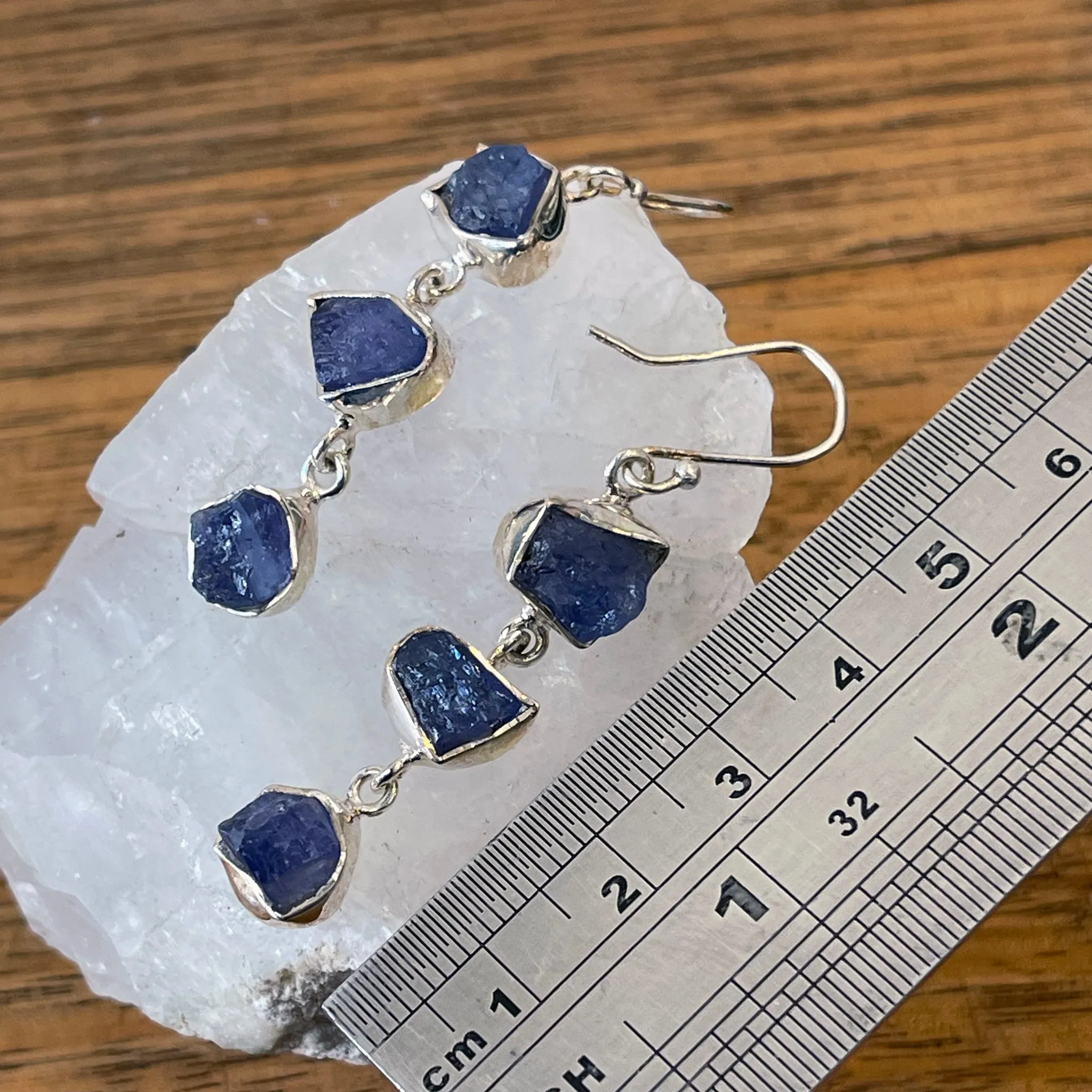 TANZANITE DROP EARRINGS | Raw