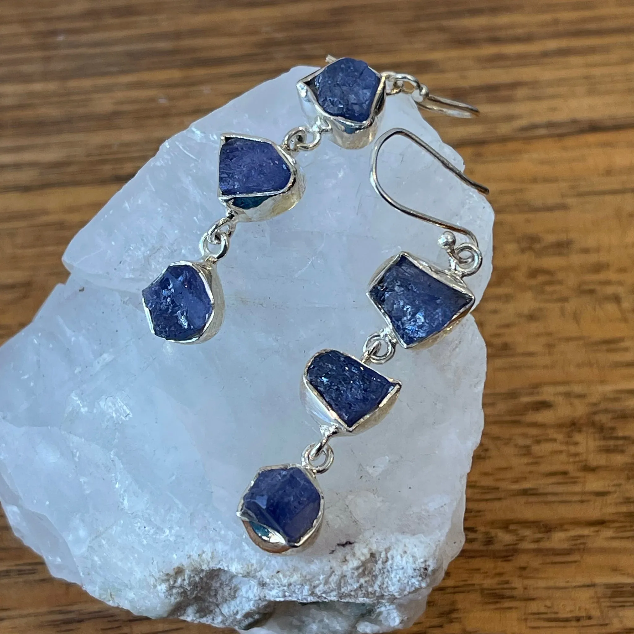 TANZANITE DROP EARRINGS | Raw