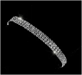 Tesse Three Rows Tennis Bracelet | Rhinestone