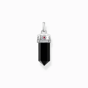 Thomas Sabo Silver Blackened pendant with Onyx in Hexagon-shape