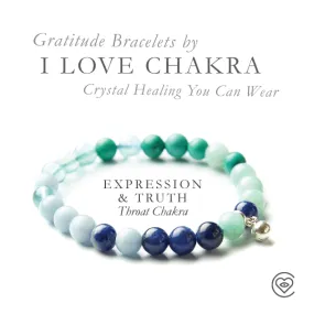 Throat Chakra Gratitude Bracelet - Expression