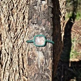 Translucent rose quartz bracelet