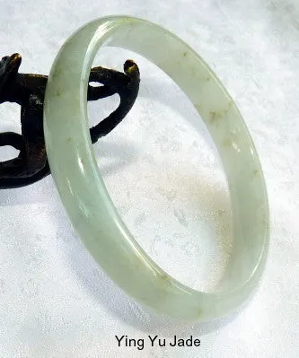 Translucent Slender "Butterfly Tracks" Large Old Mine Burmese Jadeite Jade Bangle 66.5mm (BB2819)