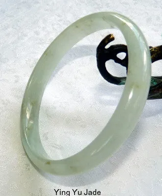 Translucent Slender "Butterfly Tracks" Large Old Mine Burmese Jadeite Jade Bangle 66.5mm (BB2819)