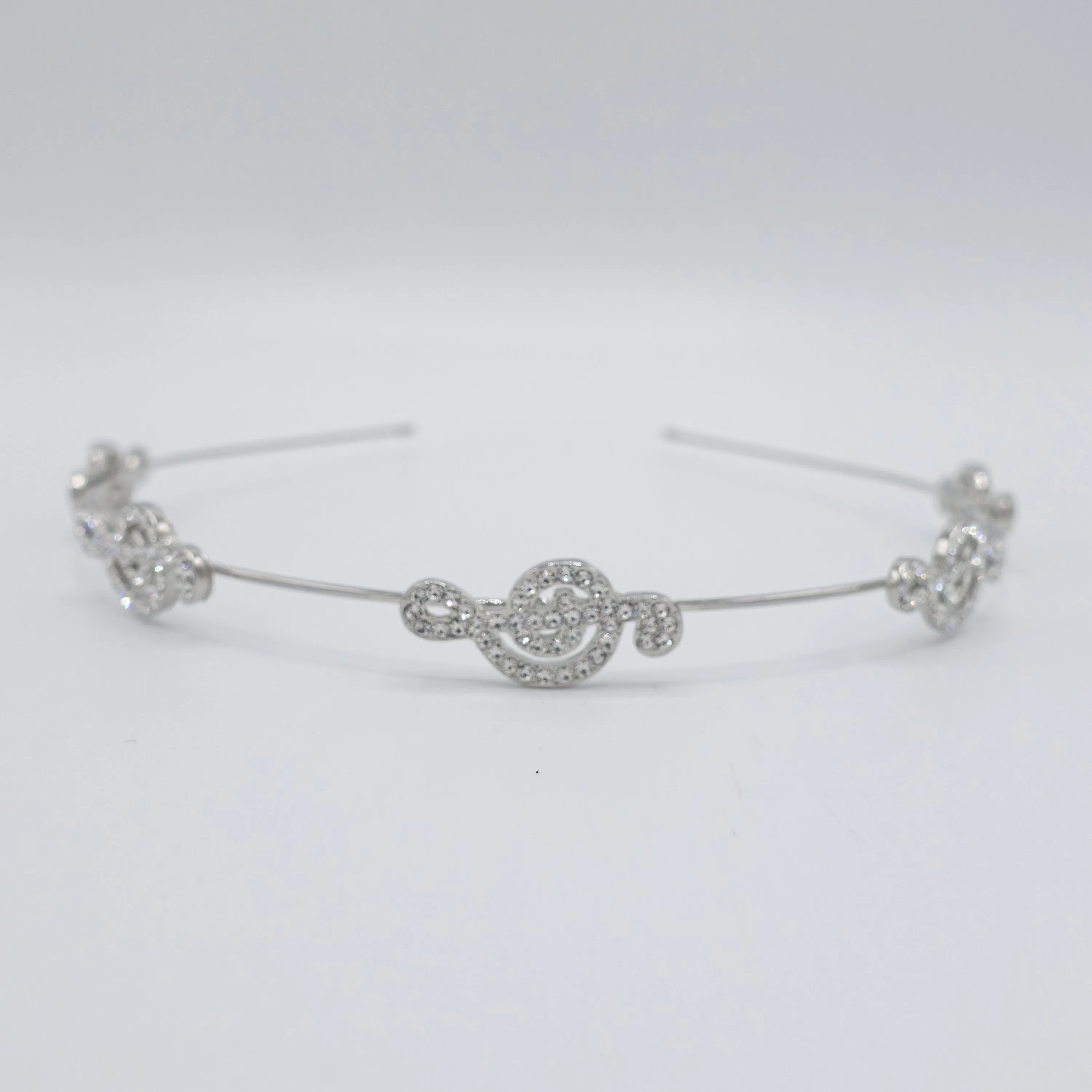 treble clef rhinestone thin headband