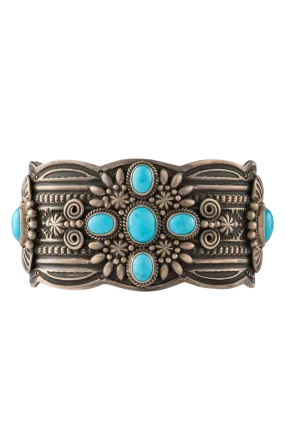 Turquoise & Silver Cuff Bracelet