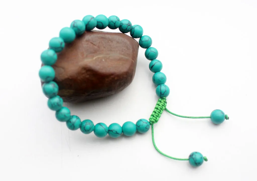 Turquoise Beads Tibetan Adjustable Bracelet