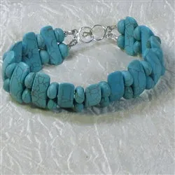 Turquoise Howlite Cuff Bracelet