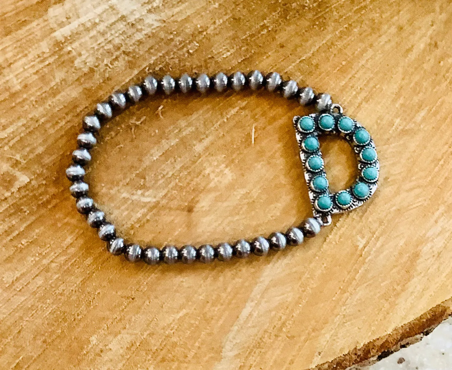 Turquoise Initial bracelet