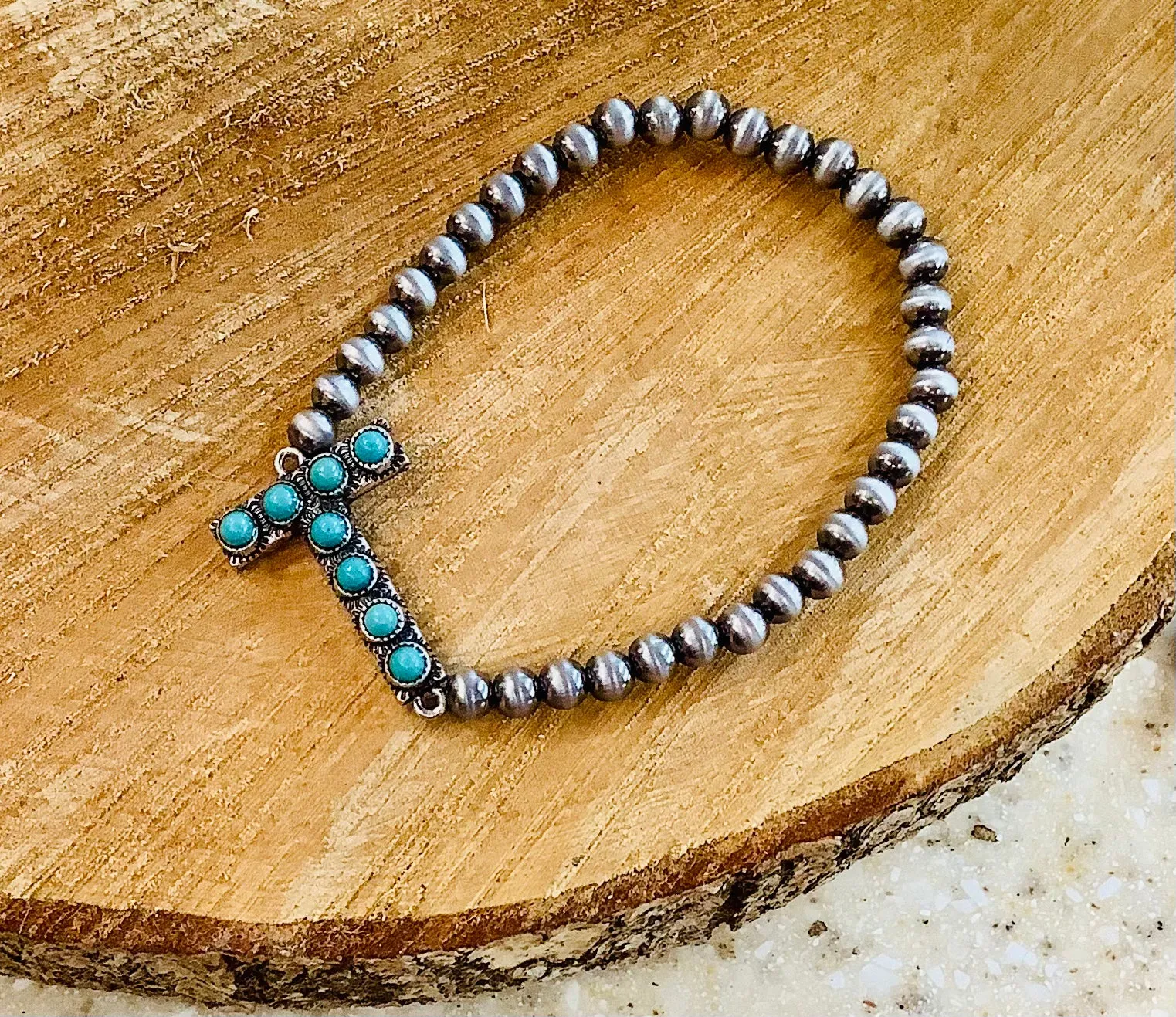 Turquoise Initial bracelet