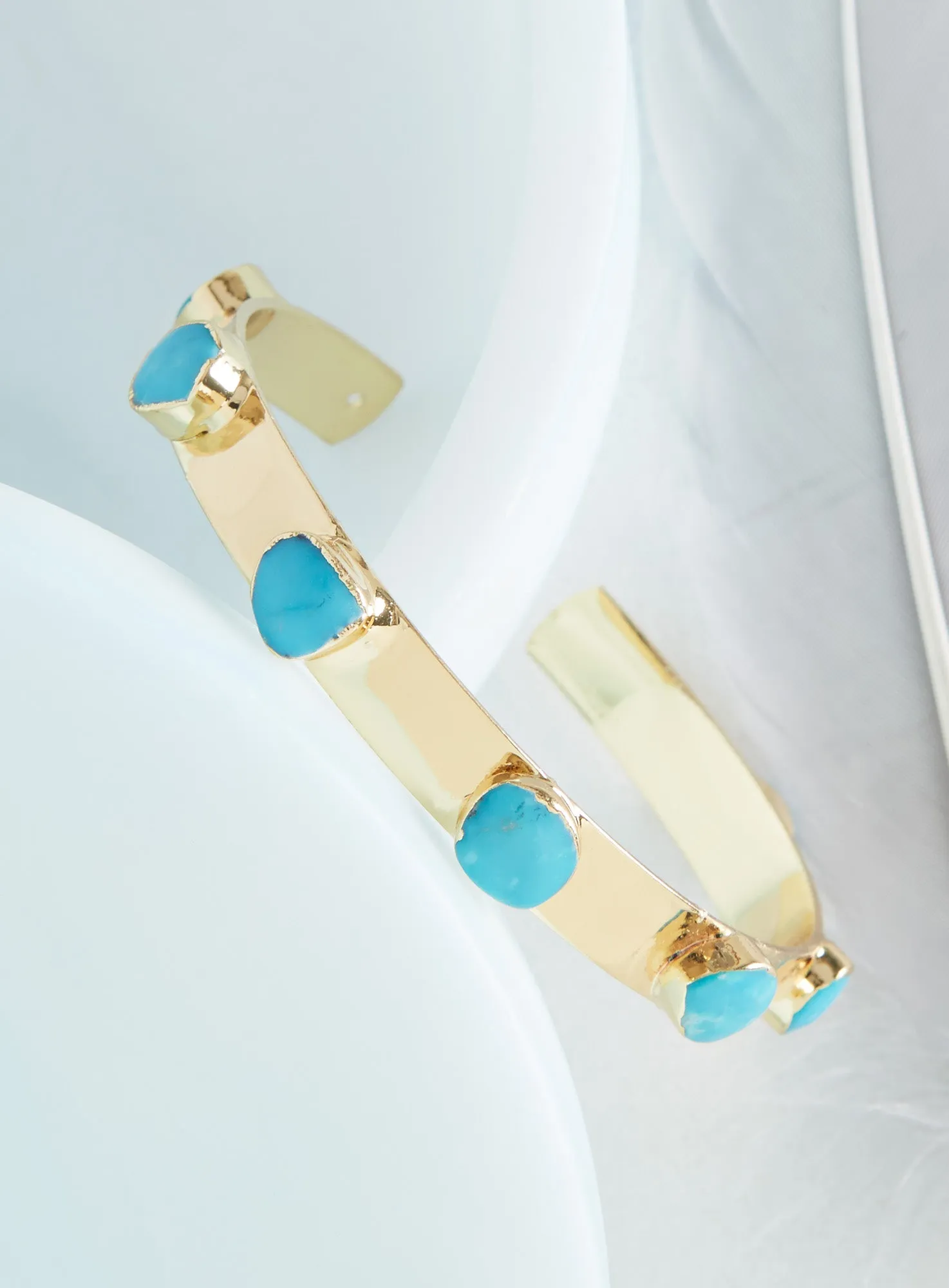 Turquoise Studded Cuff Bracelet