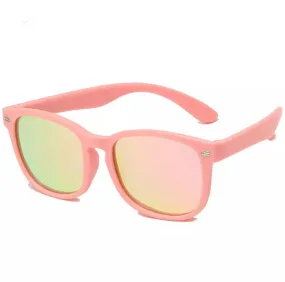 Ultra Flexible Polarised Sunglasses - Pink with Pink Yellow Mirror