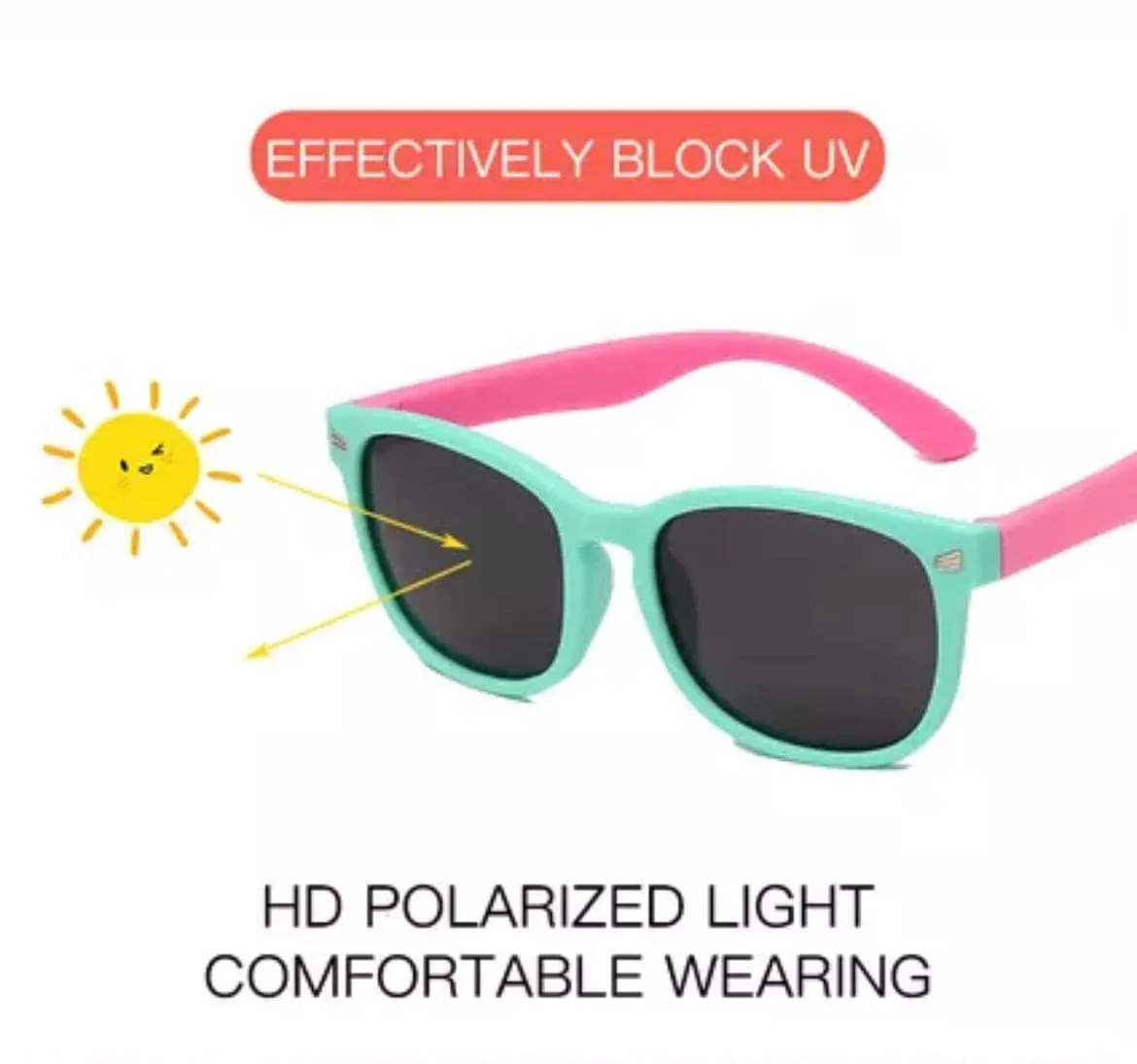 Ultra Flexible Polarised Sunglasses - Pink with Pink Yellow Mirror