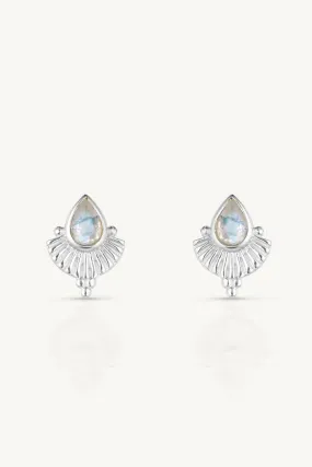 Venus Moonstone Silver Earrings