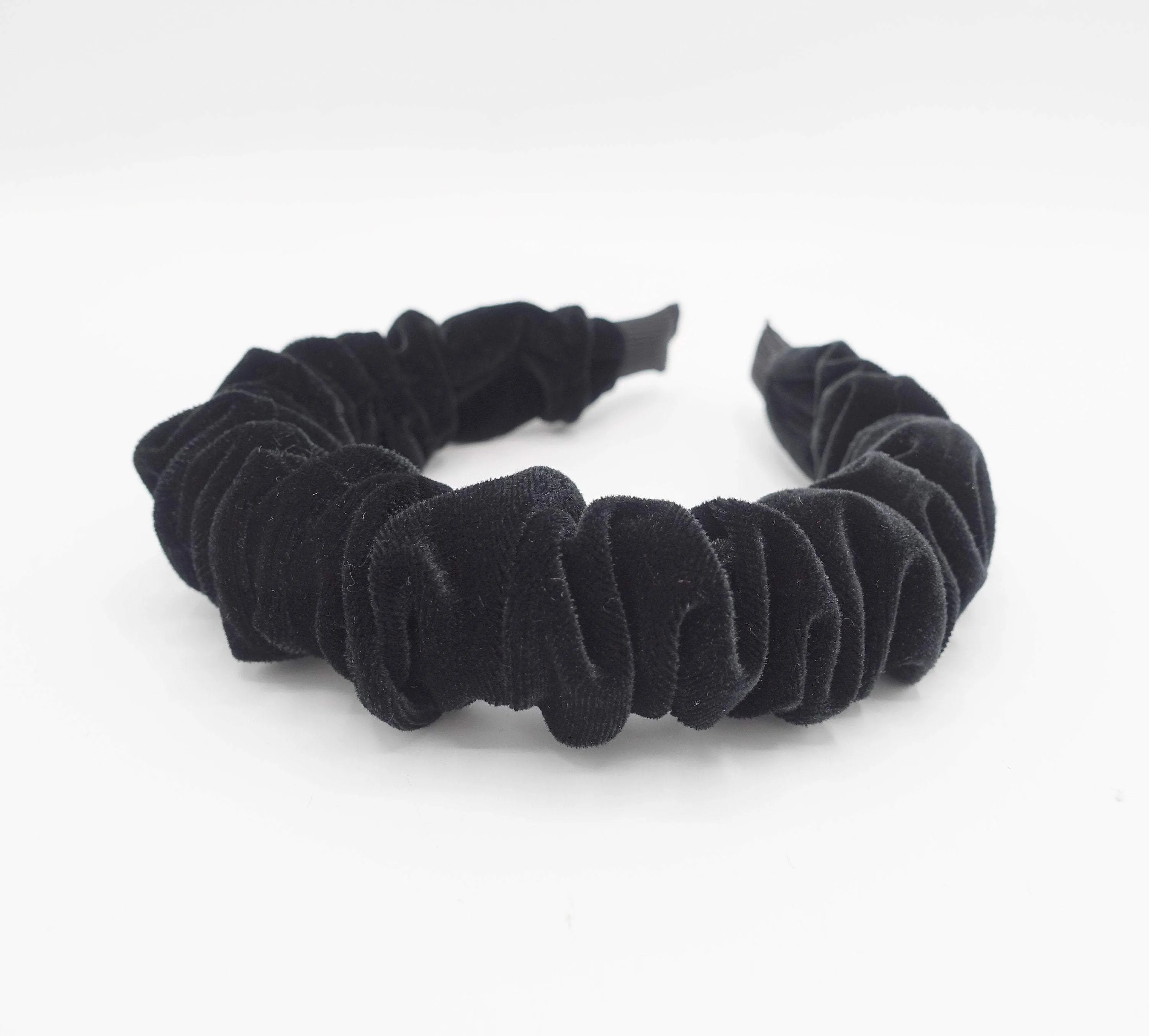 vevlet ruched headband pleated hairband accessory for women