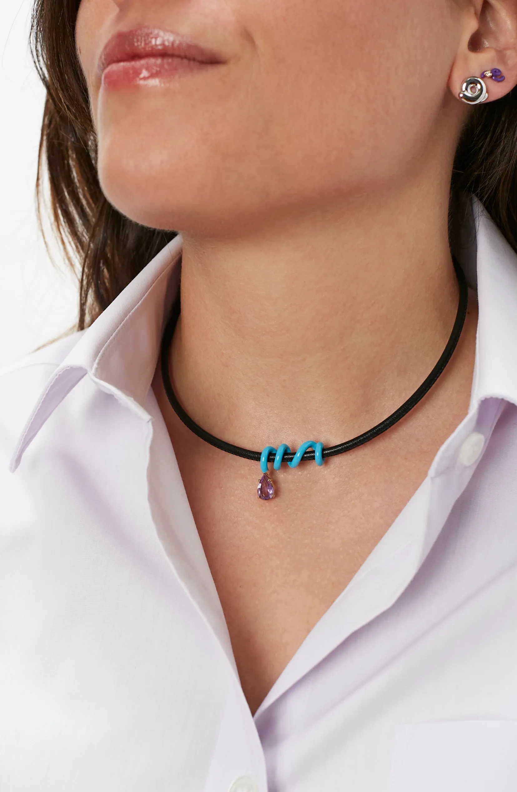 VINE CHOKER ~ IN CAPRI BLUE