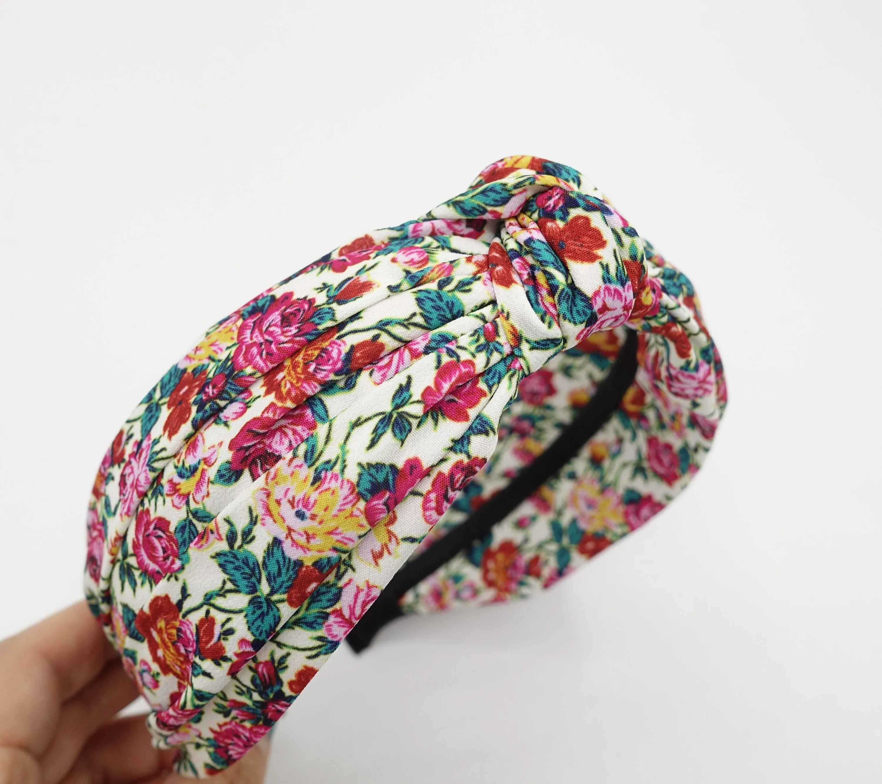 wild flower print  headband top knot hairband for women