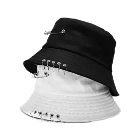 Women's bucket hat Ring Cute Women Flat Fashion Black Bob Hat Hip Hop Fishing Cap Summer Panama Fisherman Streetwear New Cap