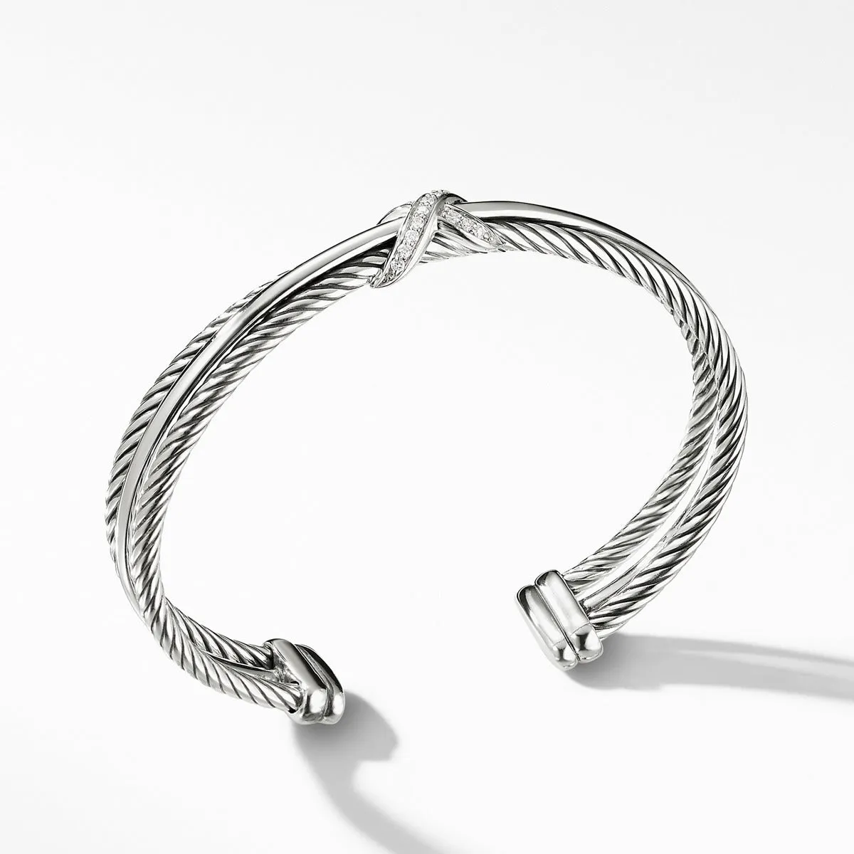 X Crossover Bracelet with Diamonds