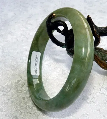 Ying Yu's Jewelry Box "Good Green" Burmese Jadeite Bangle Bracelet 57mm   Certificate (3106)