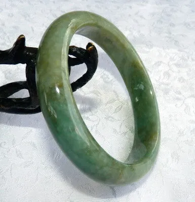 Ying Yu's Jewelry Box "Good Green" Burmese Jadeite Bangle Bracelet 57mm   Certificate (3106)